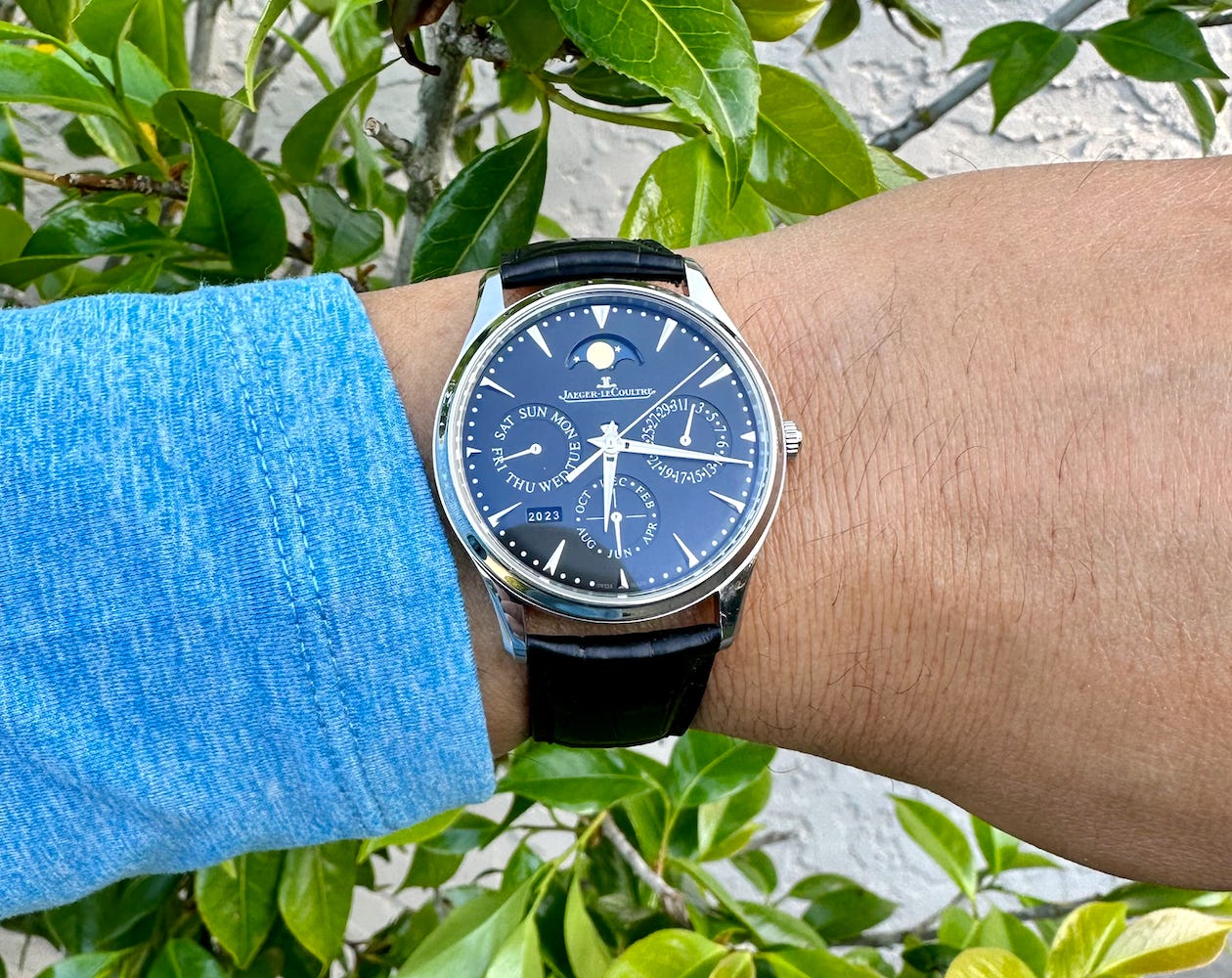 Jlc master control black on sale dial