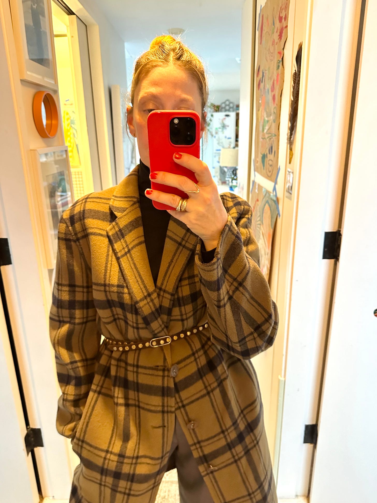 Burberry charles check outlet belt