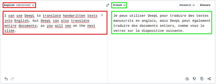 Translate, Rephrase and Correct Texts with DeepL