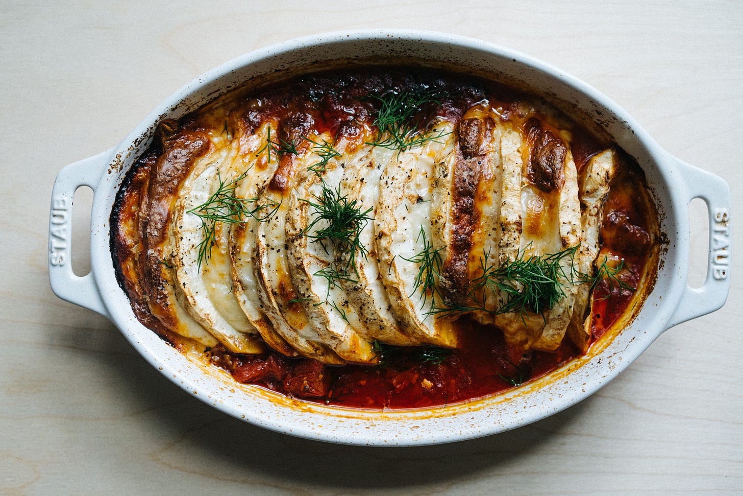 Celery root and haloumi bake by Hetty Lui McKinnon