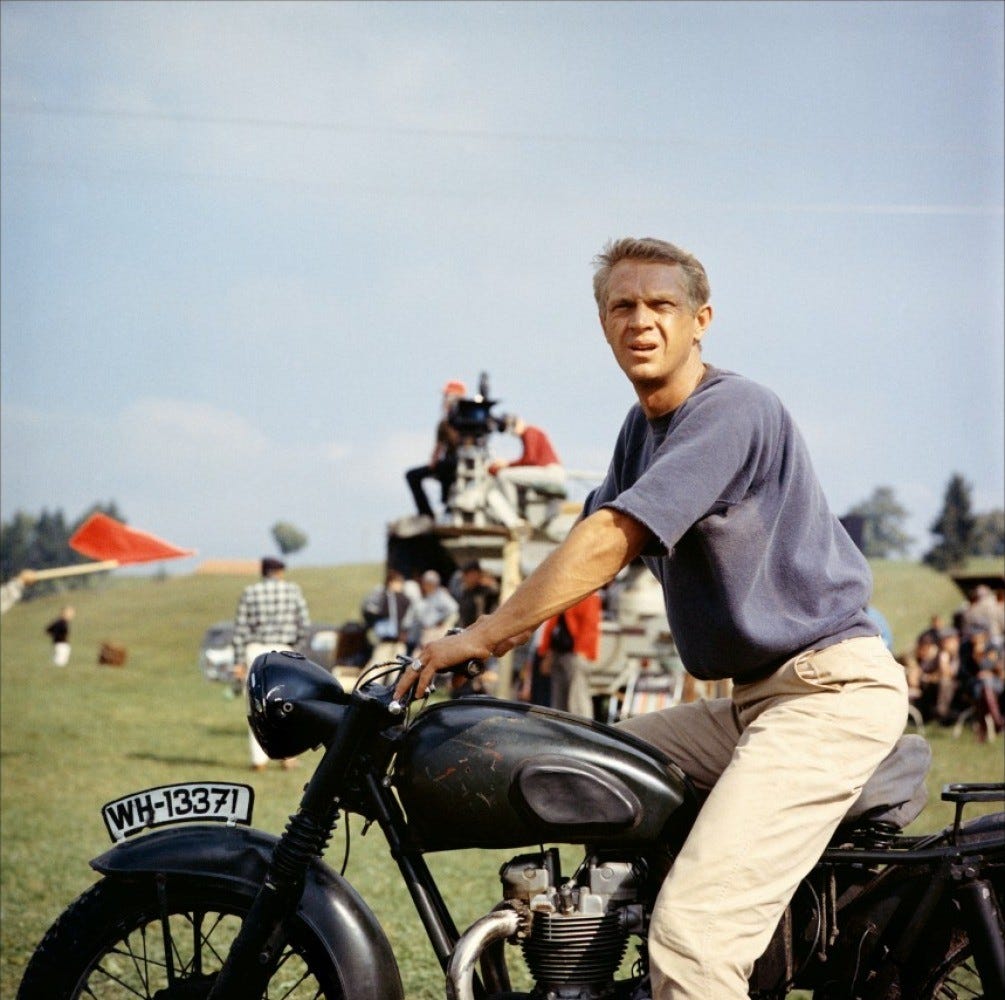 Tee shirt steve mcqueen la grande évasion new arrivals
