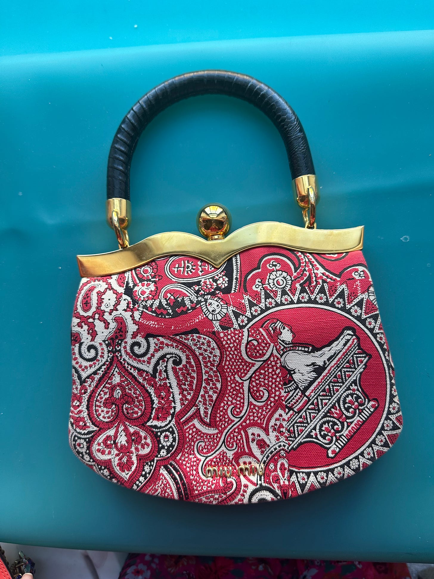 Miu miu hotsell leopard bag