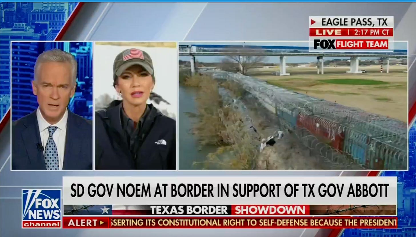 Kristi Noem Fails Texas History But Wears Cool US Flag Hat For Extra Credit Kristi Noem Fails Texas History But Wears Cool US Flag Hat For Extra Credit