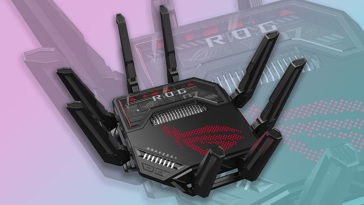 The WiFi 7 Asus ROG Rapture GTBE98 is a retro cool router at CES 2023