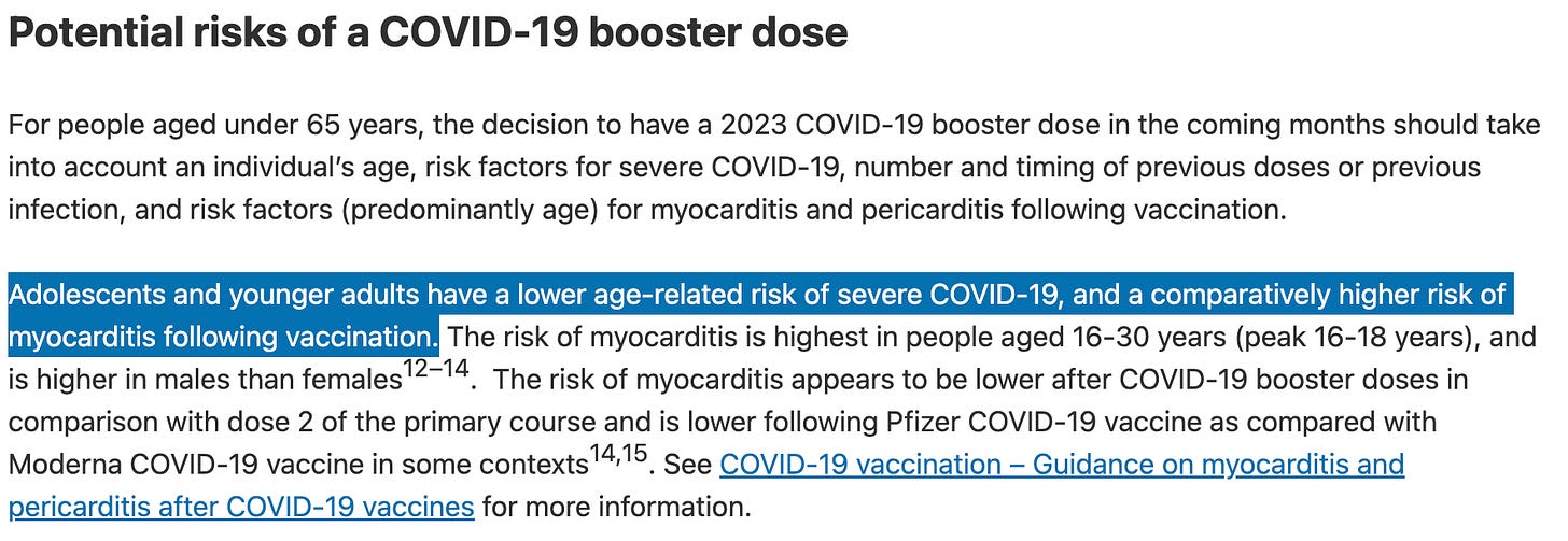 High risk, low benefit - Covid boosters - acknowledged by Australia's