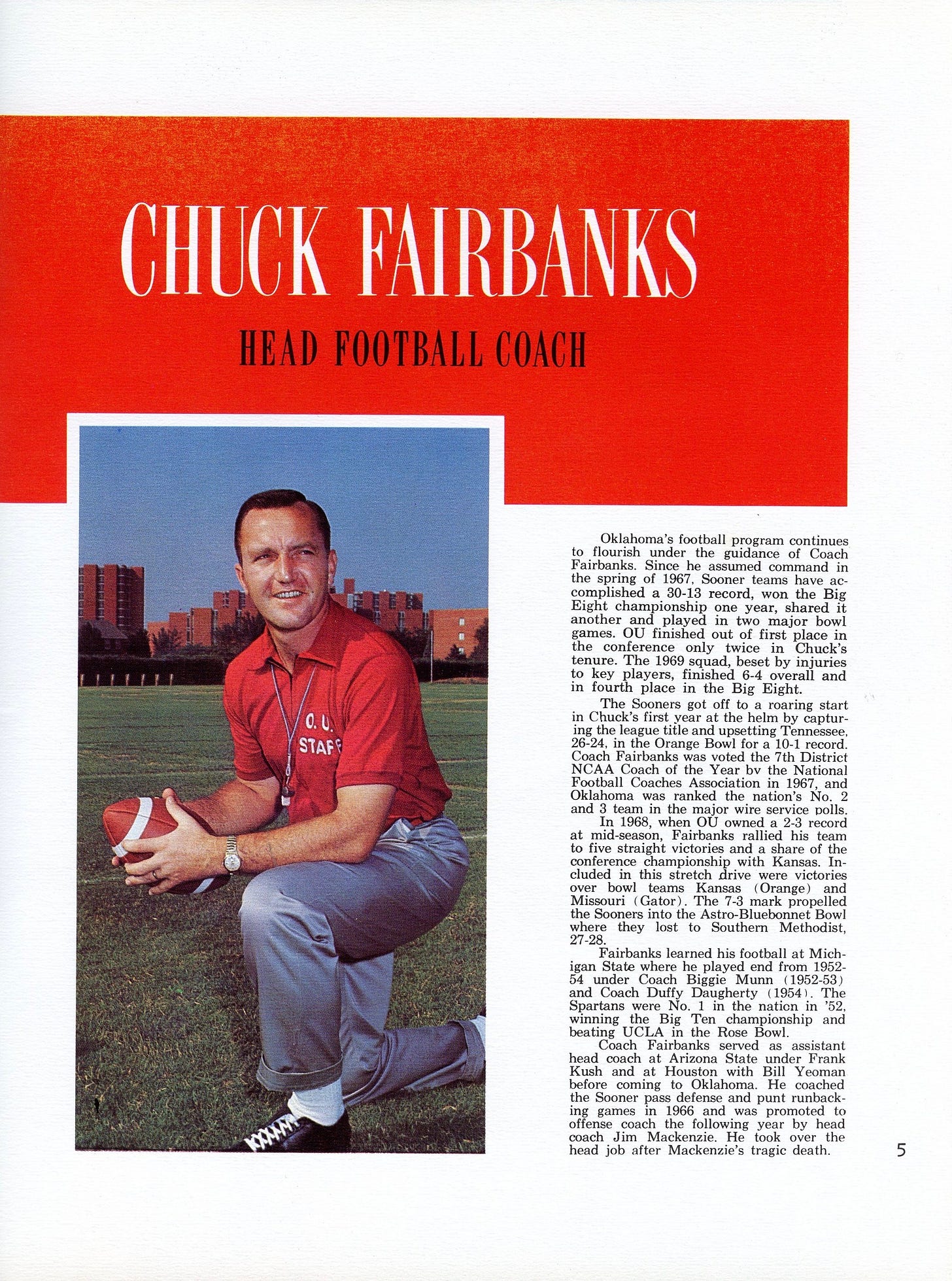 Today's Tidbit: 1970 Oklahoma Coaching Staff and Values