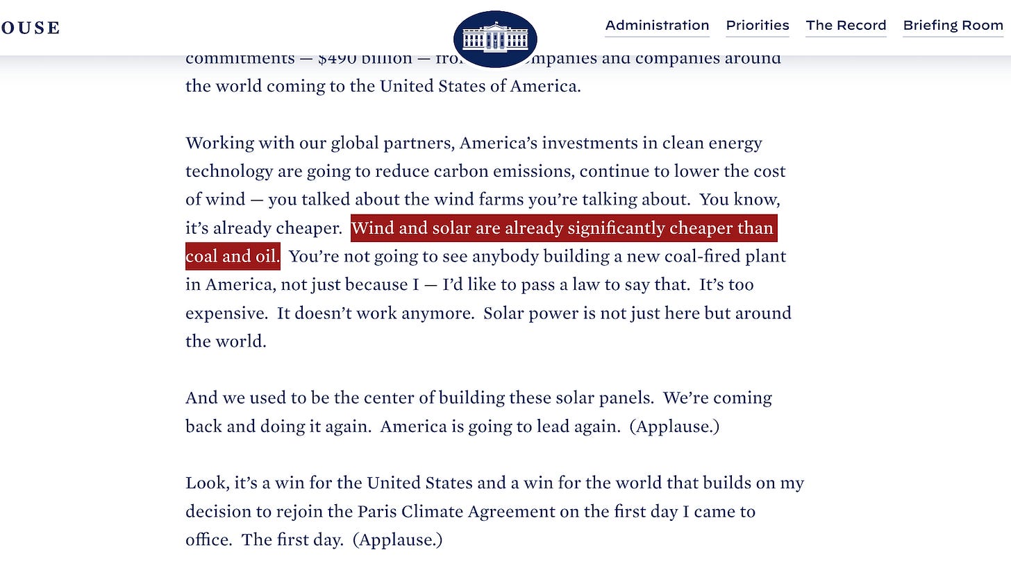 Energy Talking Points Myth Solar and wind are cheaper than fossil fuels