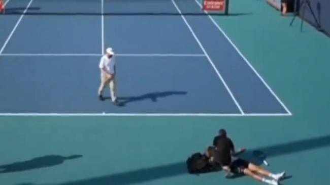 Cazaux fainted during his Miami Open qualifying match.