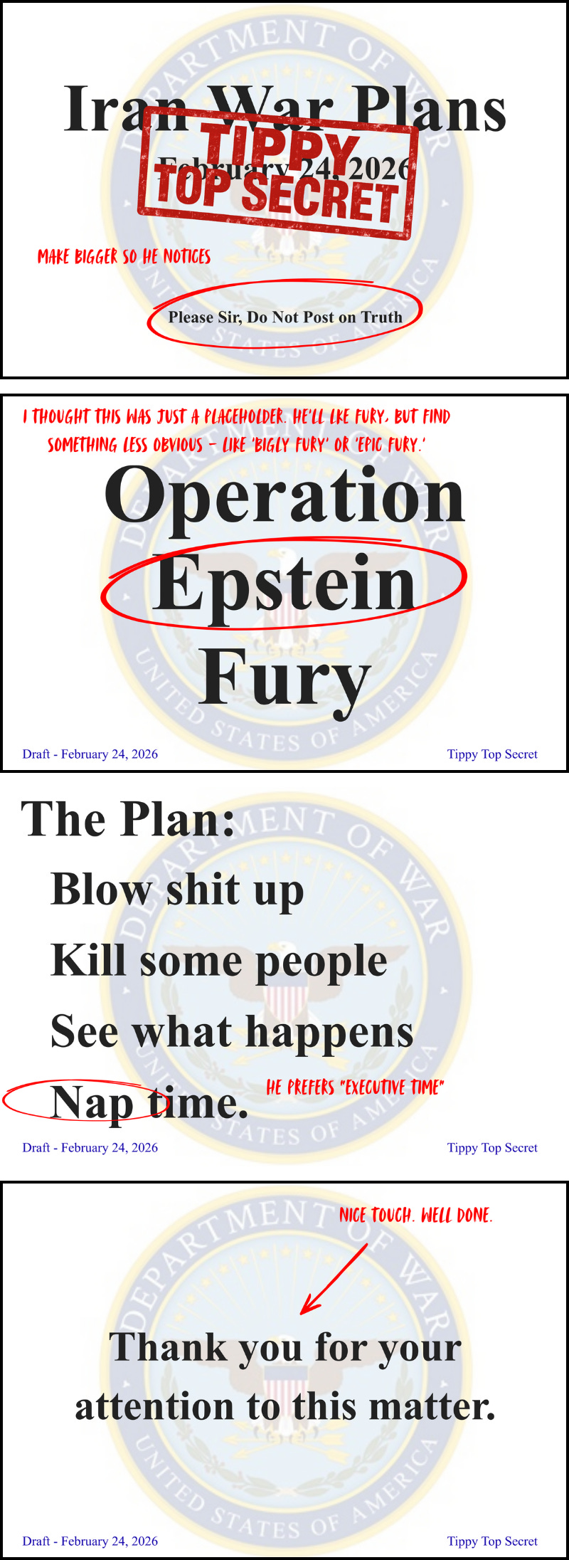 Iran Draft War Plan PowerPoint Discovered