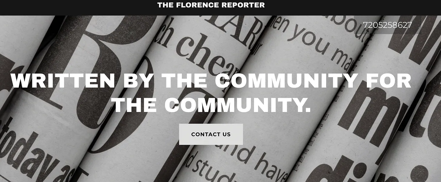 🗞 New print newspaper 'Florence Reporter' launches in Southern Colorado