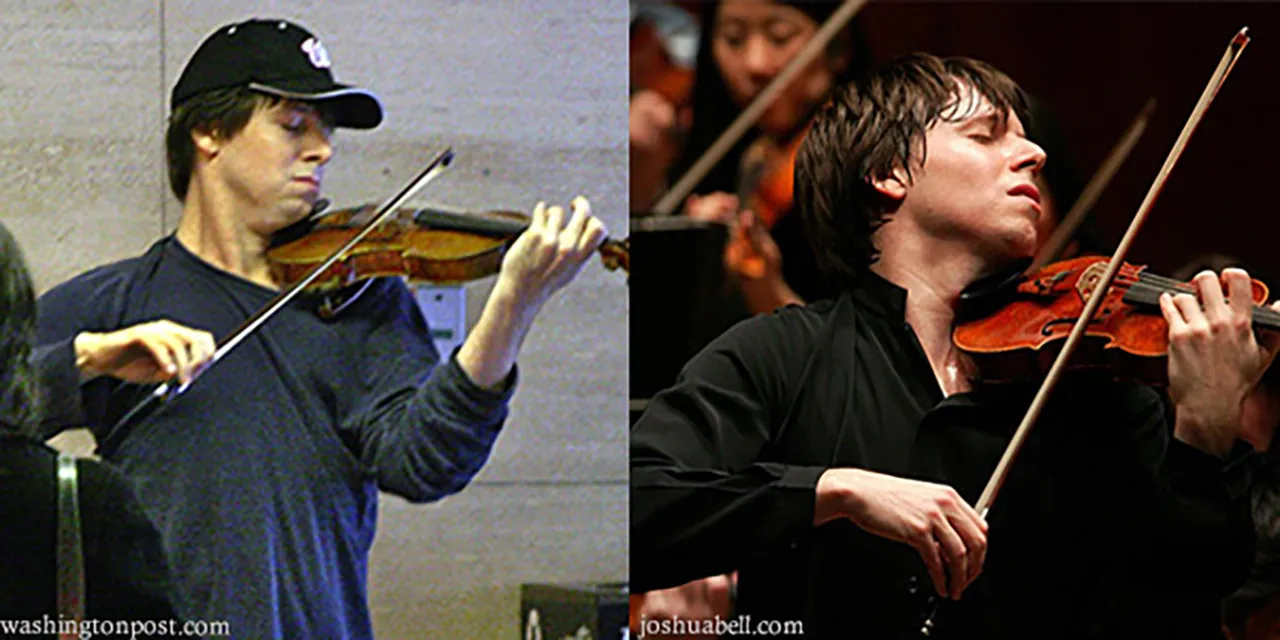 Joshua Bell playing the violin.