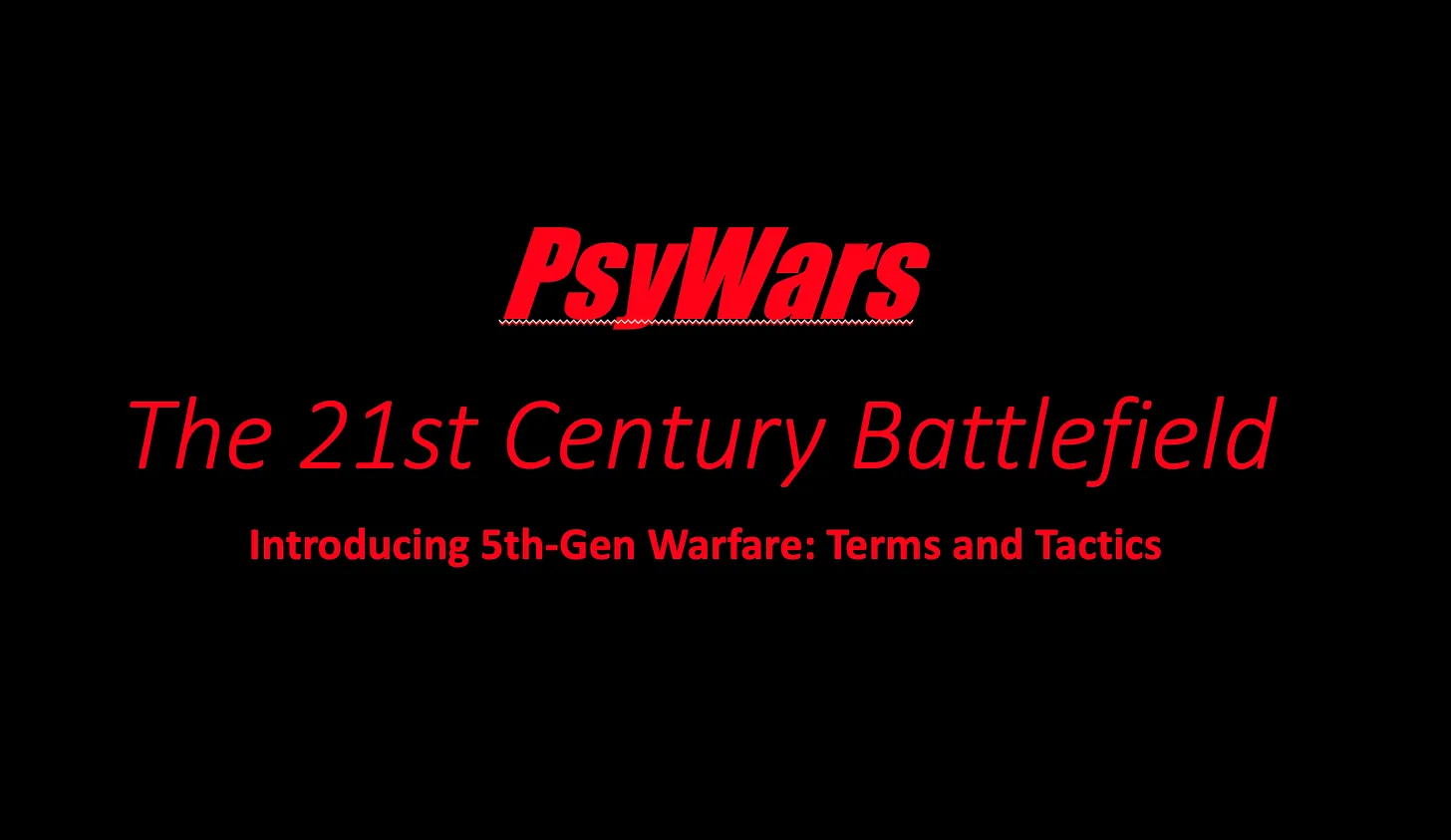 PsyWars The 21st Century Battlefield – Dr. Robert Malone