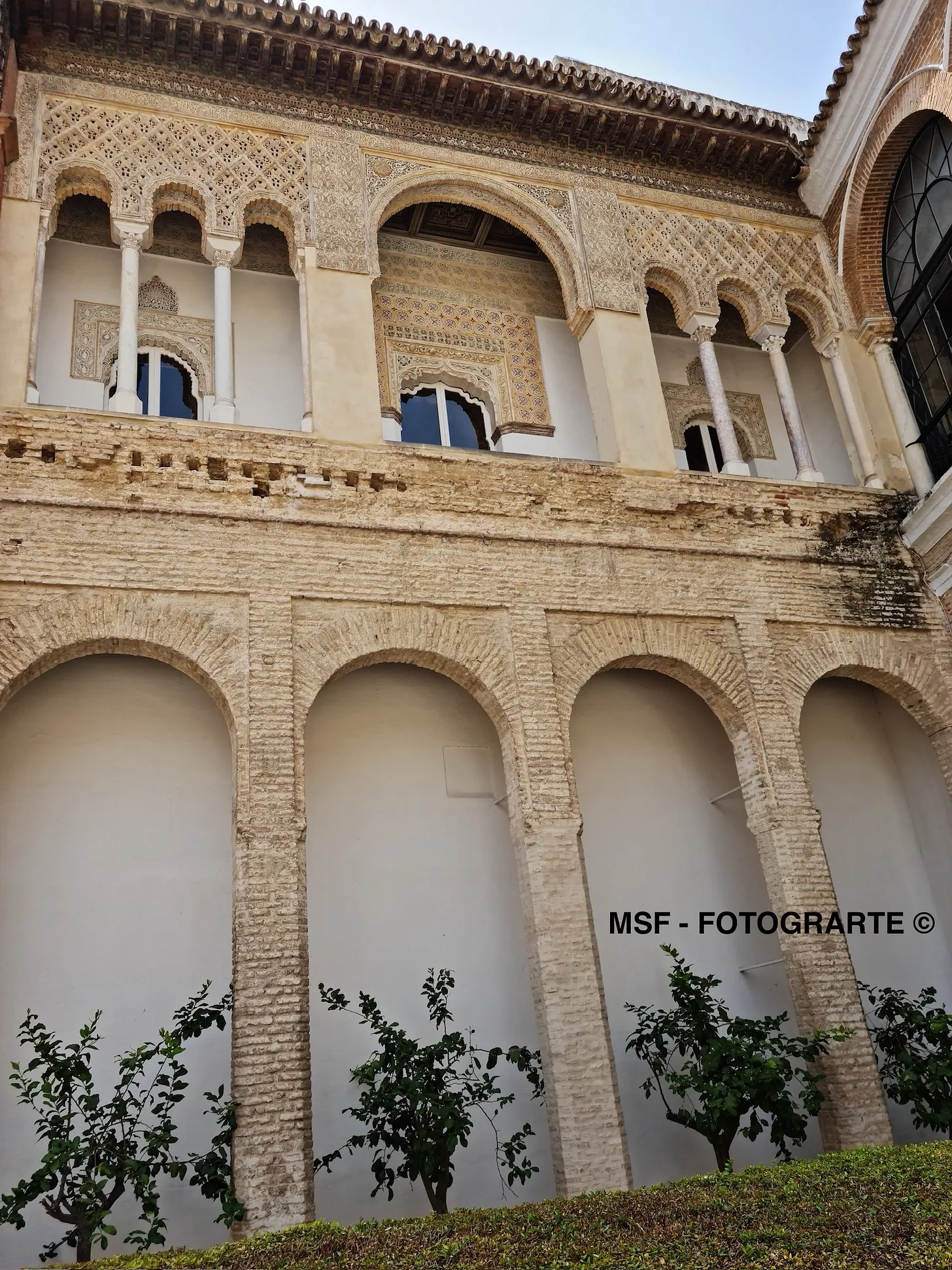 Patio Montería Fachada Pedro (Reales Alcázares, Sevilla)