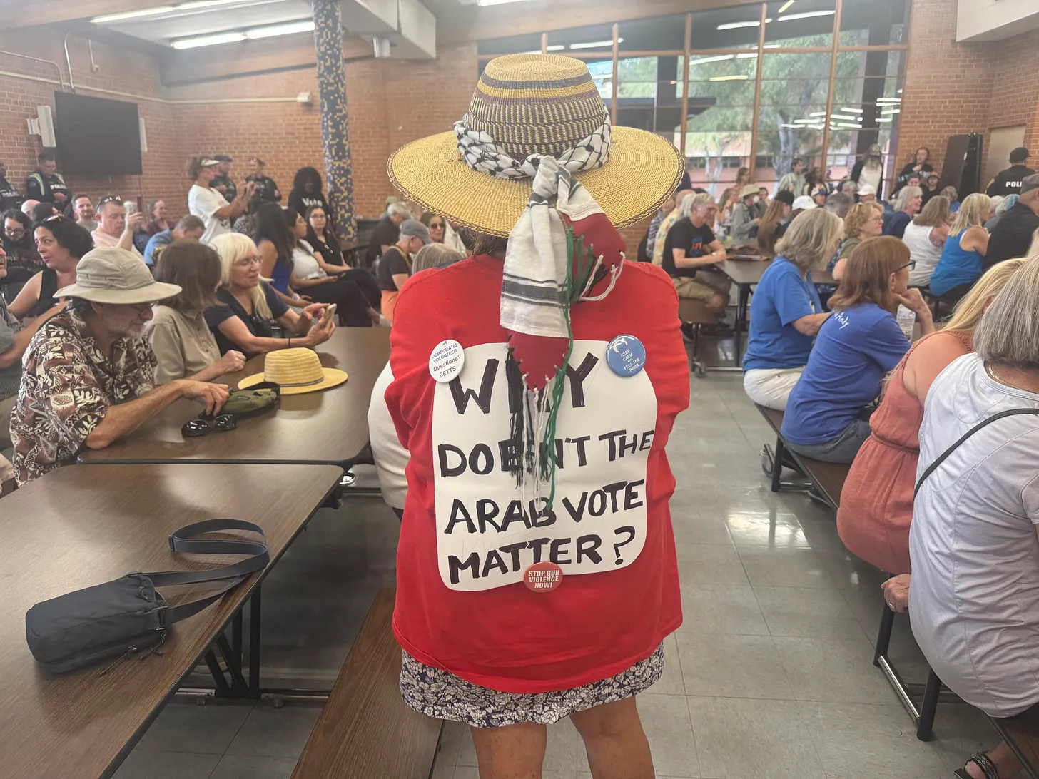 Jewish Voter at Harris-Walz Event Asks: ‘Why Doesn’t the Arab Vote Matter?