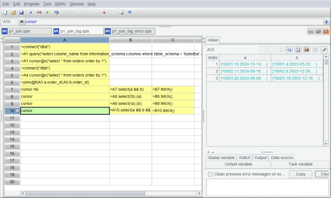 calculation results
