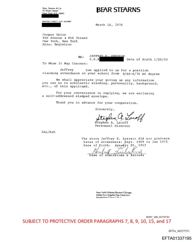 NYU letter confirming non-degree enrollment in the Music Department