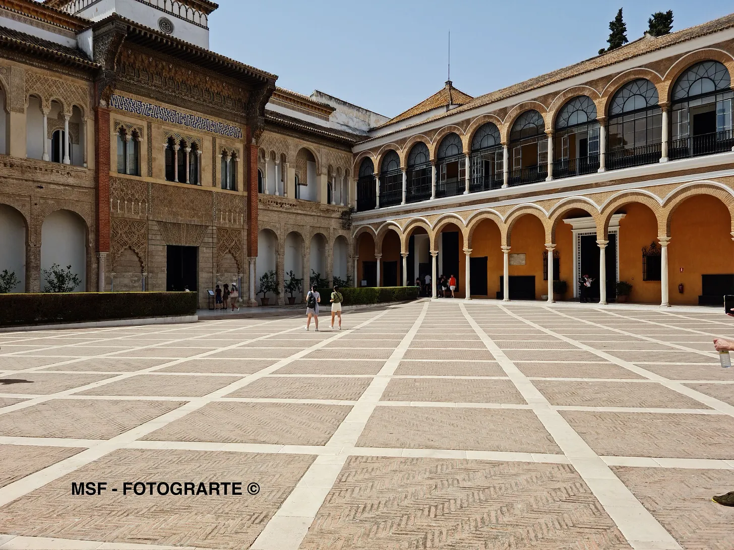 Patio Montería Fachada Pedro (Reales Alcázares, Sevilla)