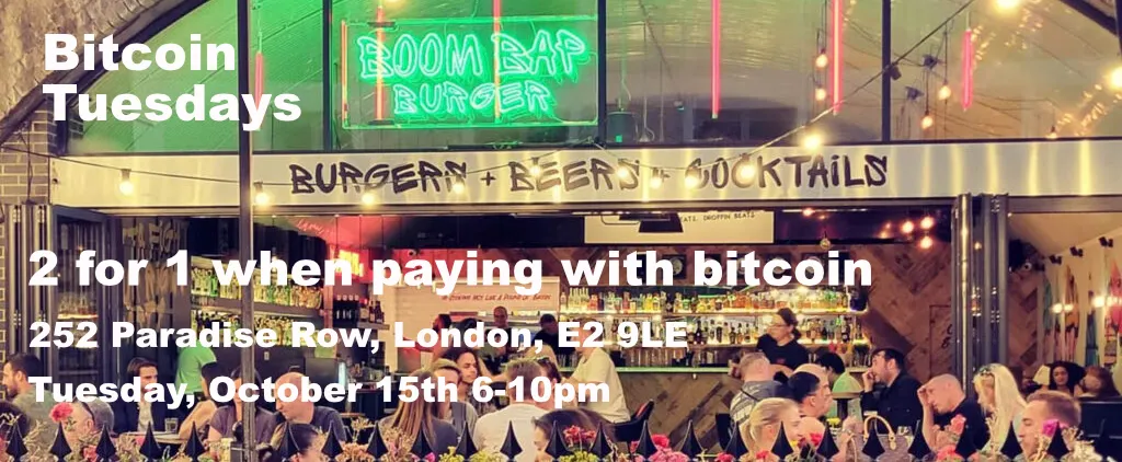 Boom Bap Burger - Bitcoin Tuesdays