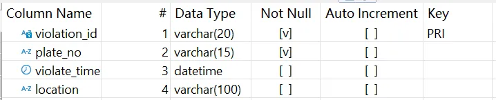 traffic_violation table