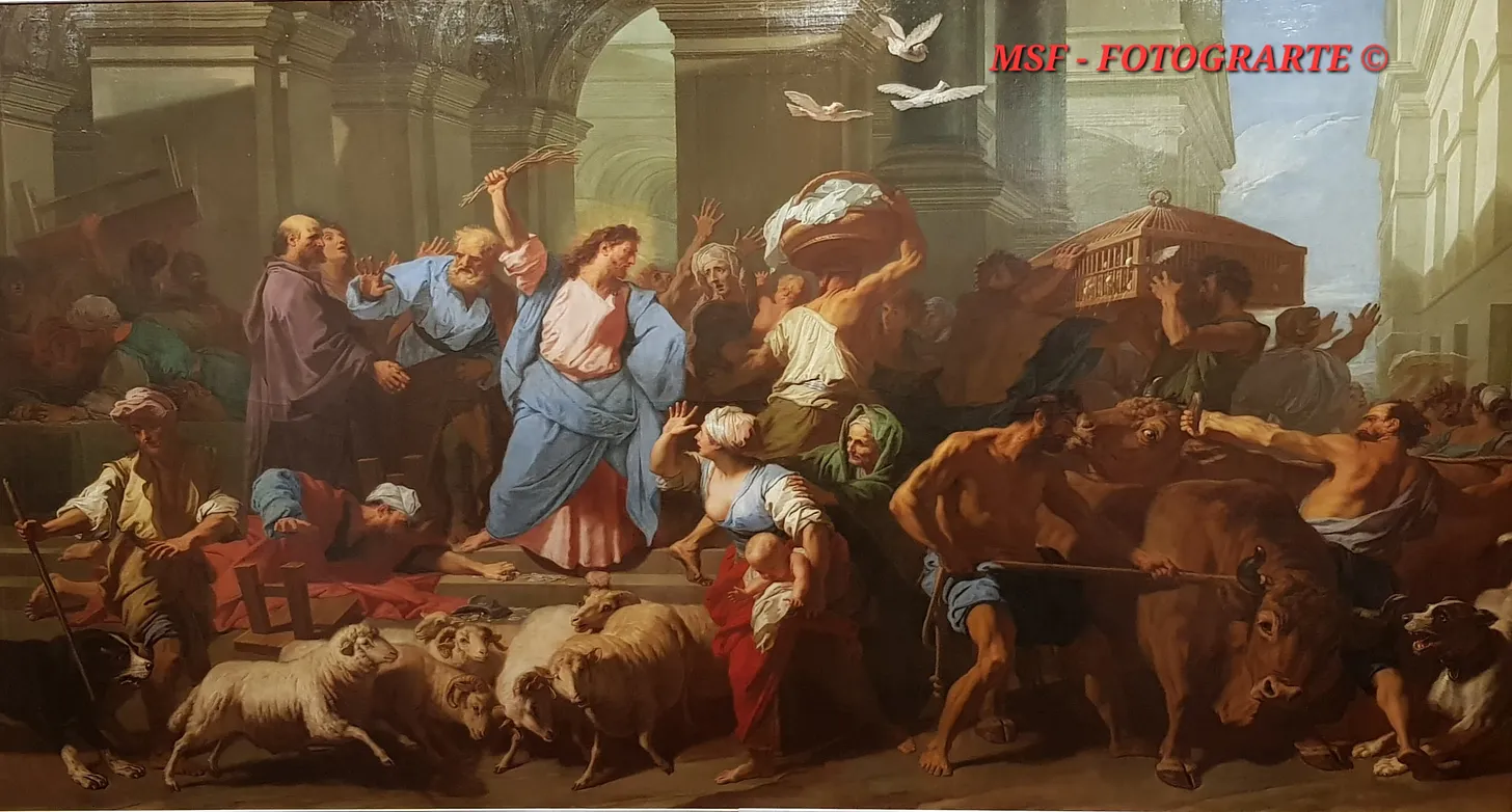Jesús expulsa mercaderes Templo, Jean Jouvenet