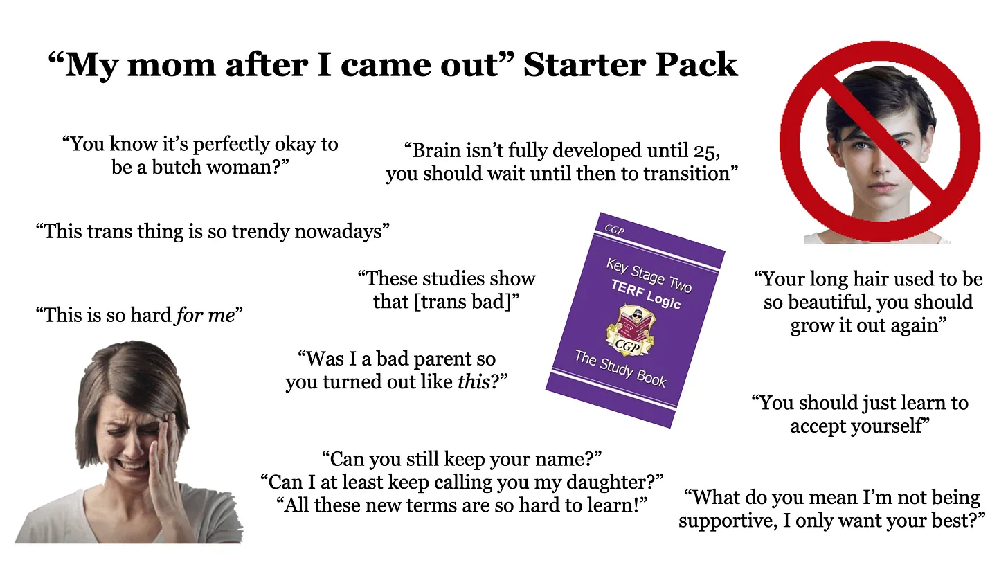 My Mom After I Came Out Starter Pack