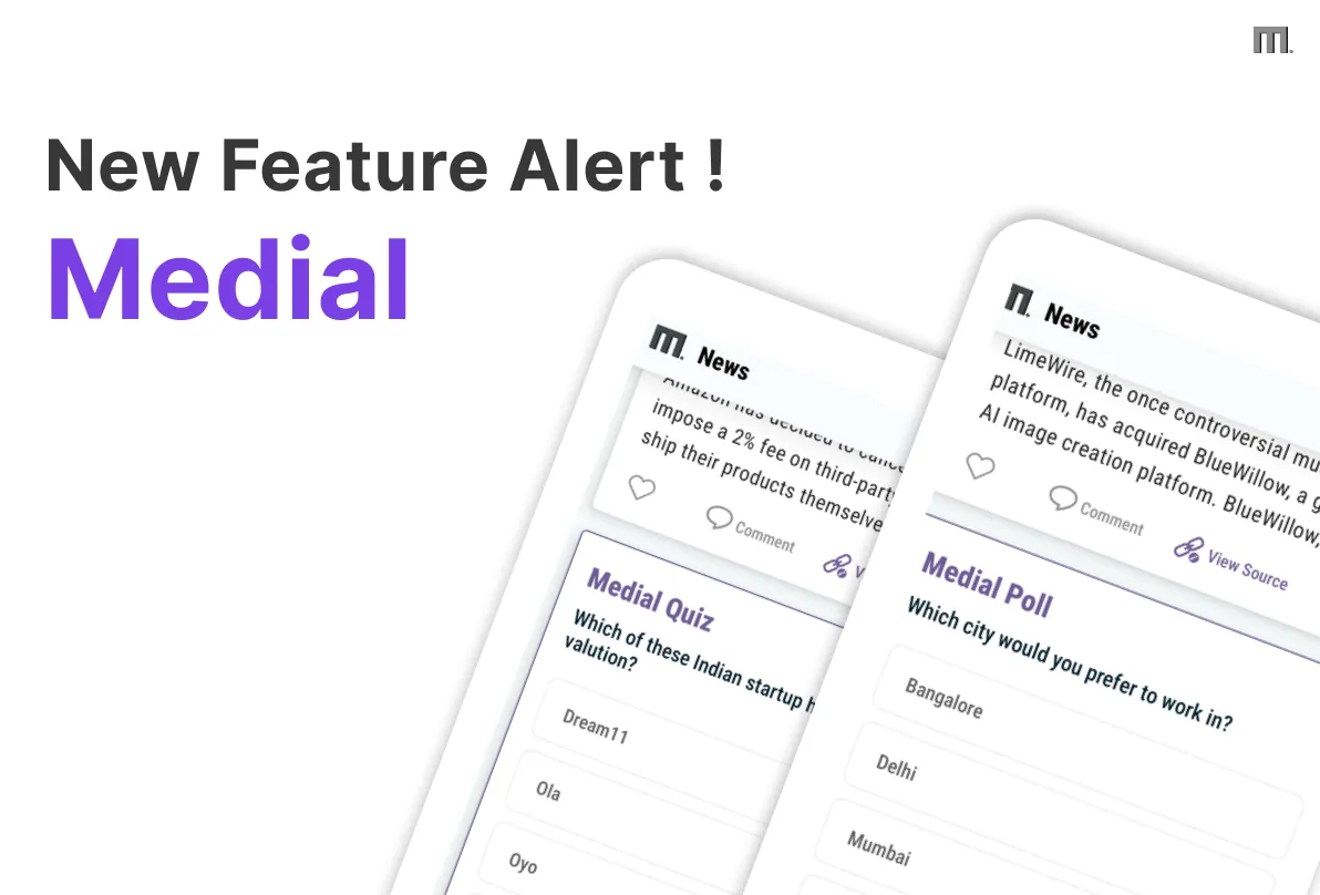 Feature Update! Play startup Quiz and Polls now on Medial!