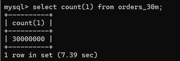 30 million rows