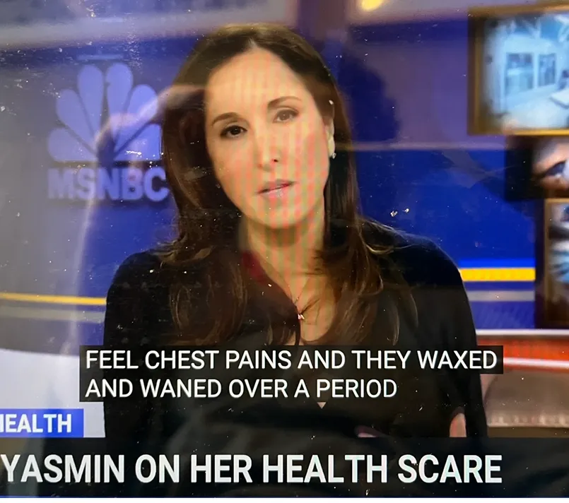 Cognitive Dissonance Alert! 44-year-old female vegetarian MSNBC host is hospitalized for almost 10 days for heart inflammation, blames everything but the obvious cause
