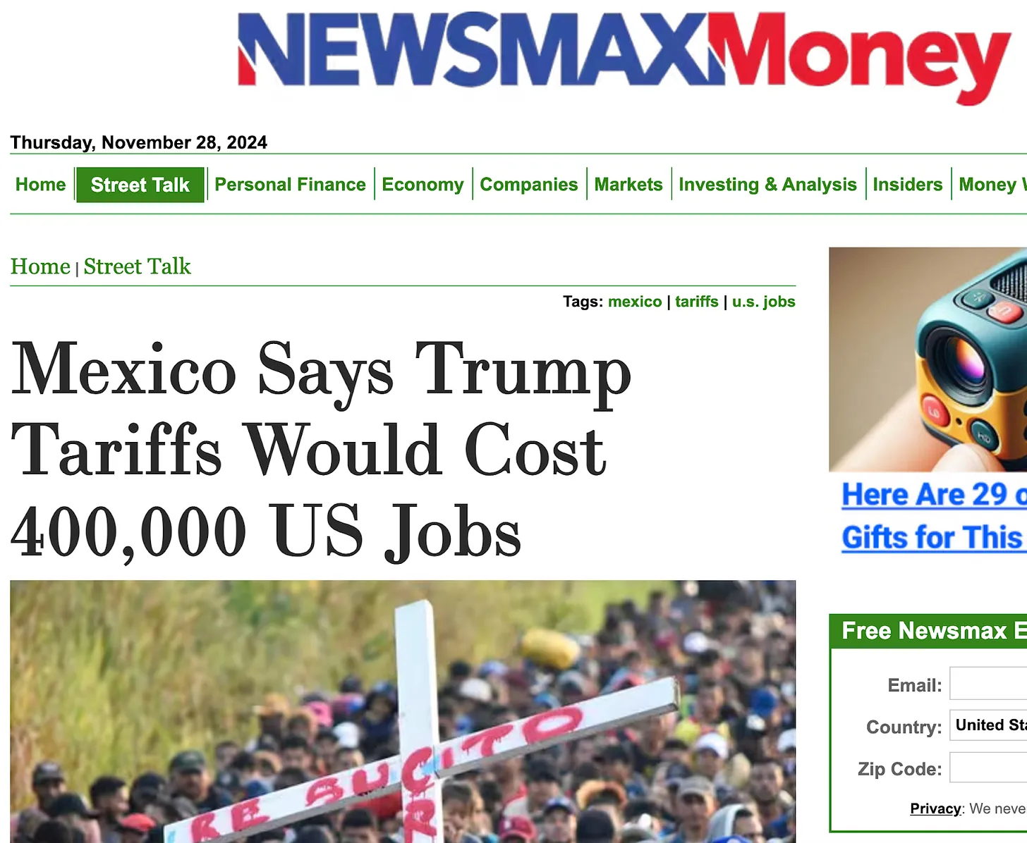 Newsmax headline