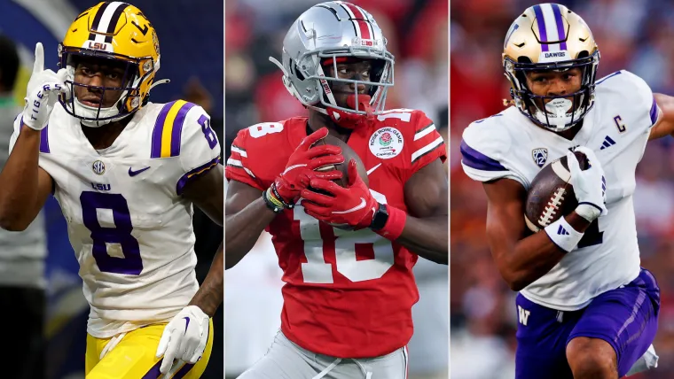 (L-R) Nabors, Harrison Jr., and Odunze look to light up the NFL in their first year.