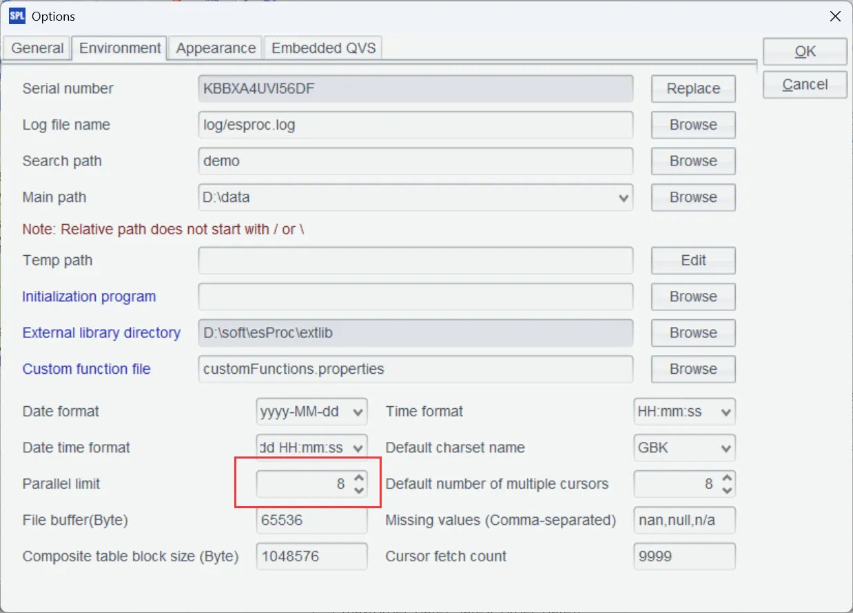 parallel code in esProc