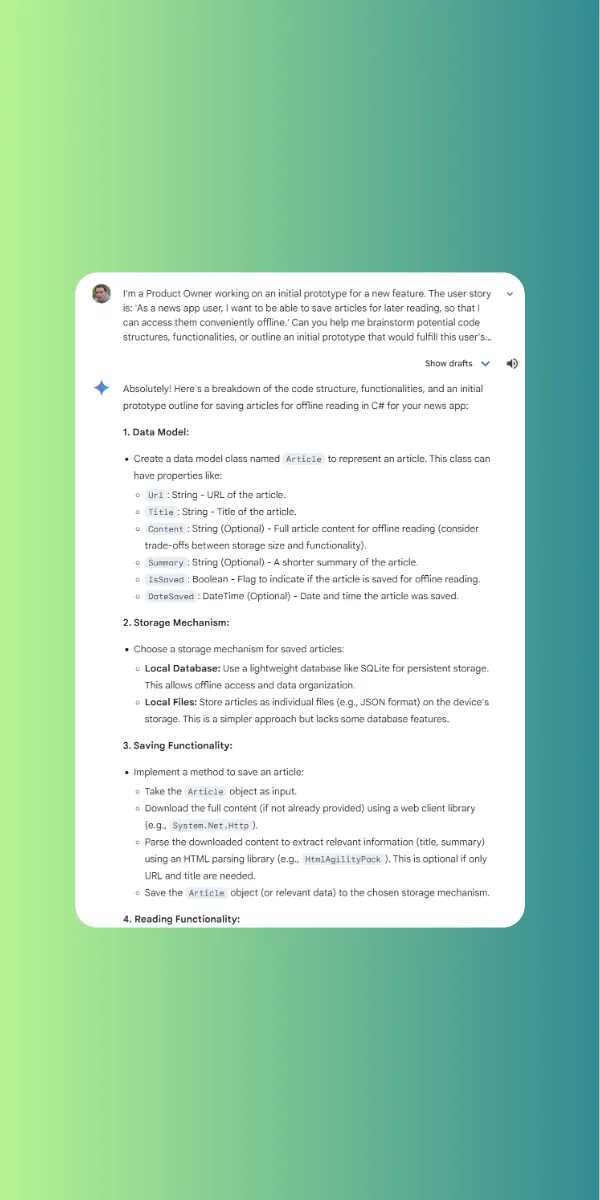Code generation with GPT