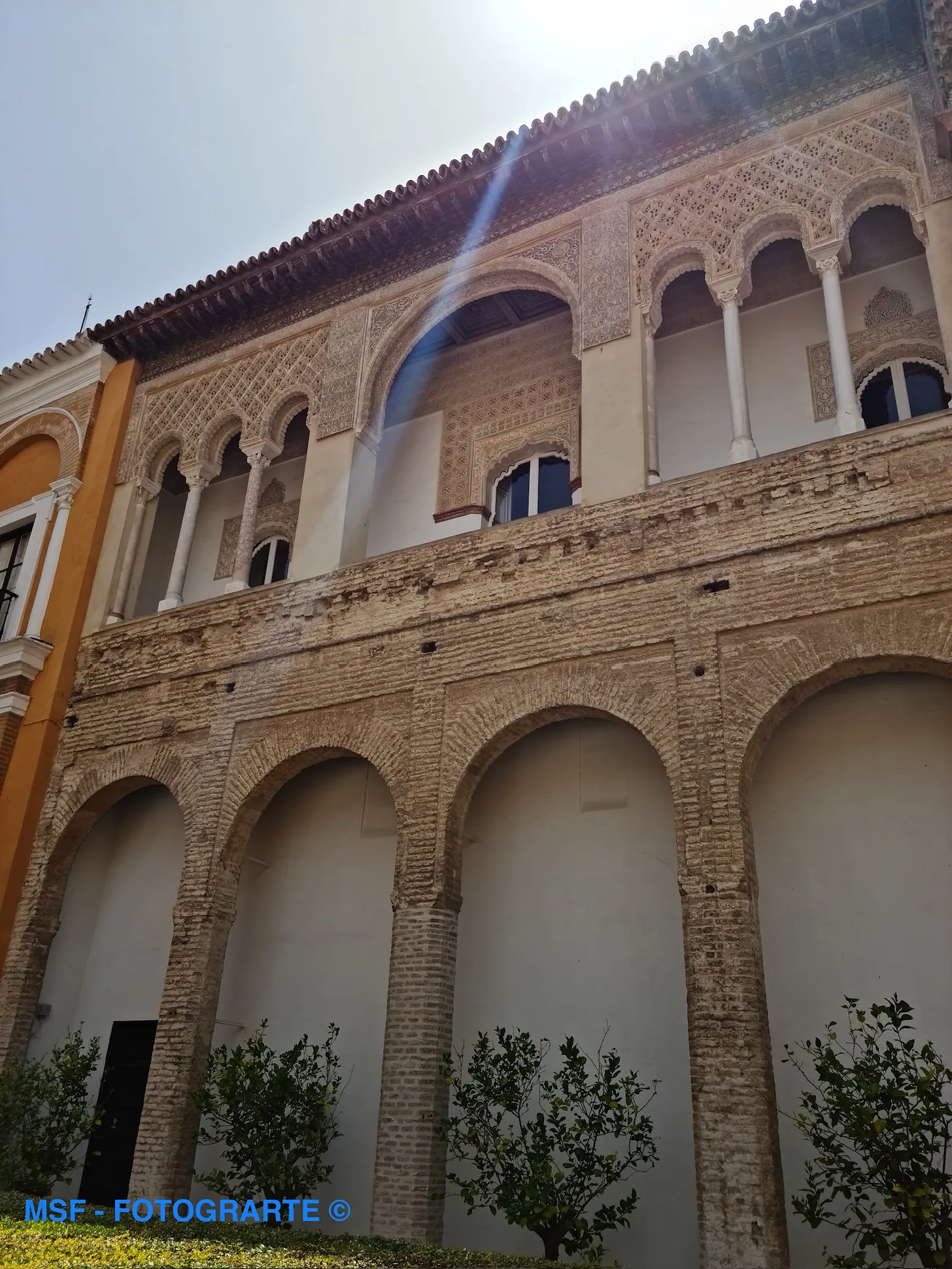 Patio Montería Fachada Pedro (Reales Alcázares, Sevilla)