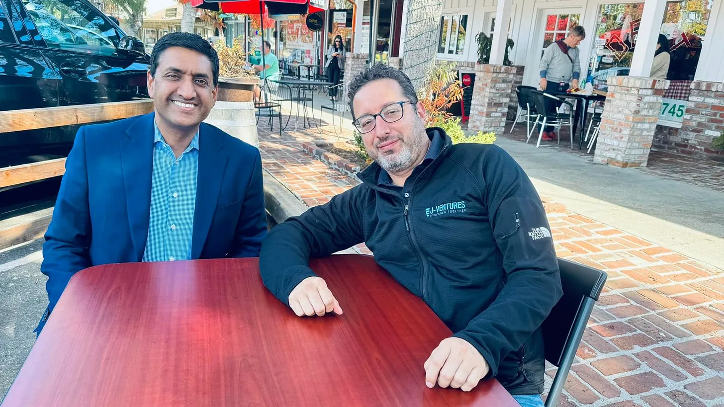 U.S. Congressman Ro Khanna (D-CA) and J-Ventures managing partner Oded Hermoni