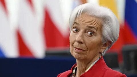 Kristine Lagarde, 1/4 Jew, Kissinger crony. Concerned about “corruption”
