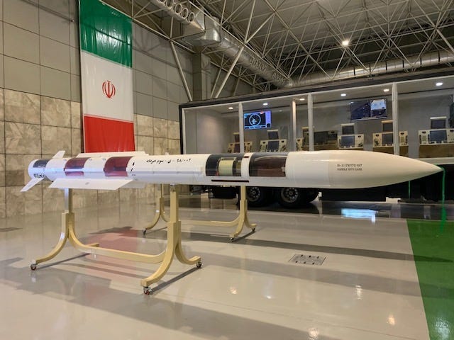 The Iranian air defense missile that shot down the Global Hawk. (Photo by J. Michael Springmann.)