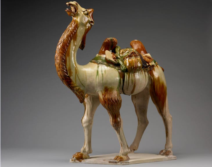 An ornamental camel, part of the Silk Roads exhibition