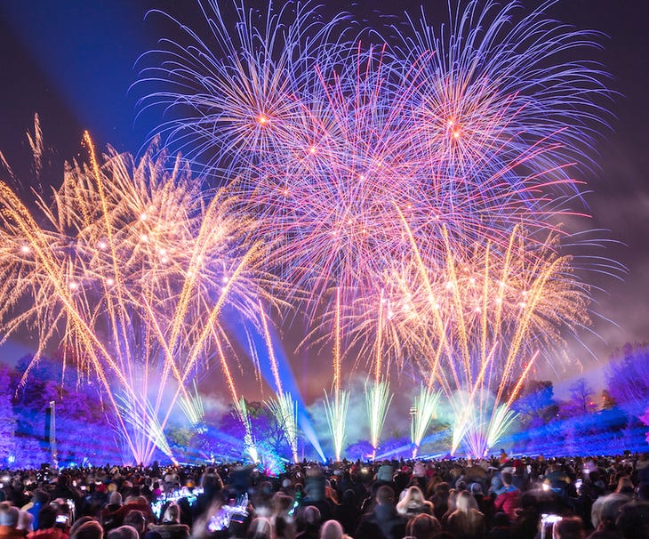 Fireworks over Battersea