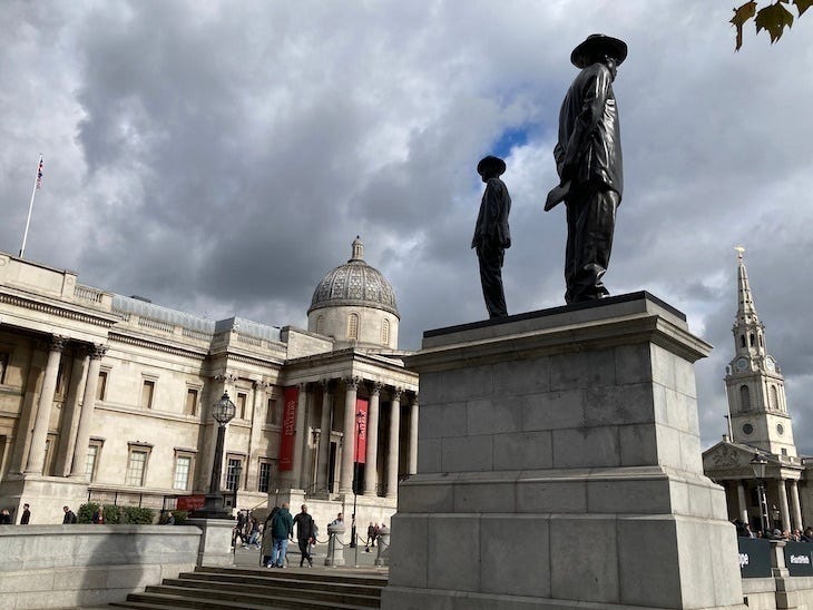 Fourth plinth statues of two men