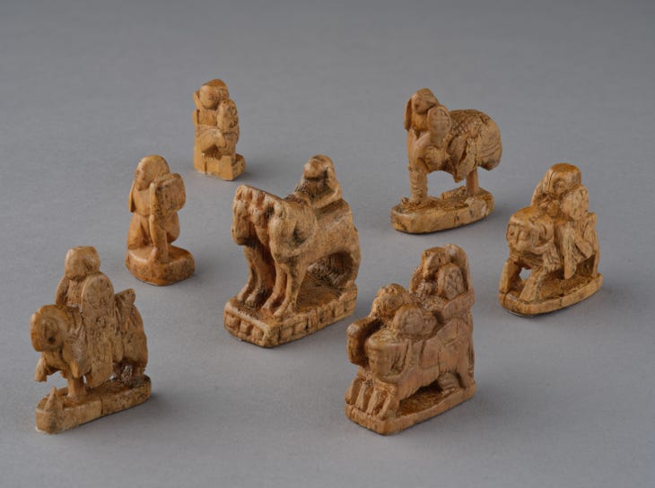 Historic chess pieces