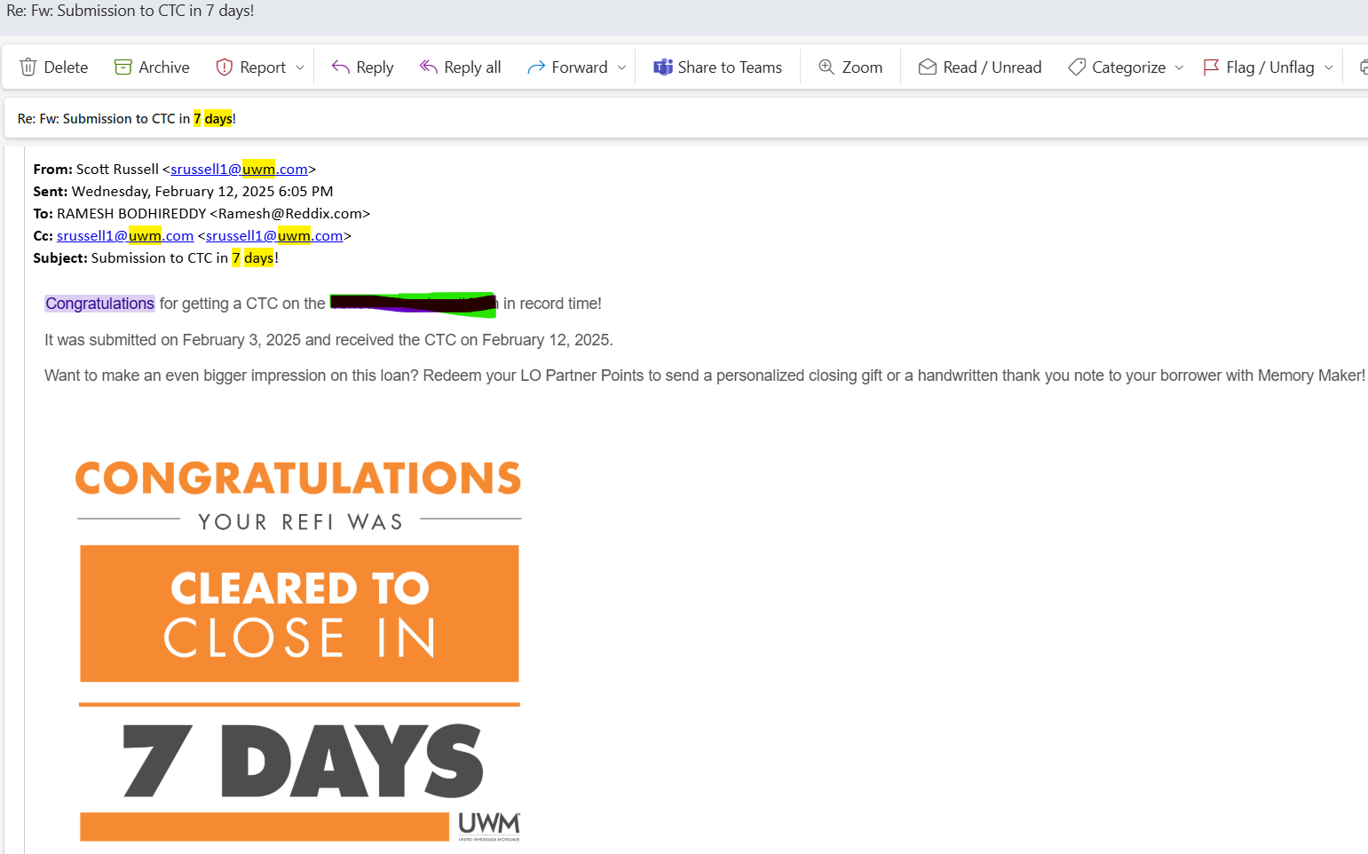 Fast closing example 10