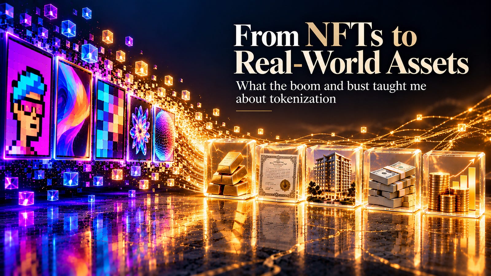 From NFTs to Real-World Assets: NFT art dissolving into tokenized gold, bonds, real estate, cash and funds