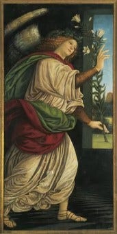 Italy, Varallo, painting of The Archangel Gabriel #9456251