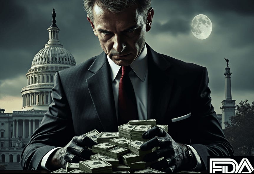 A person in a suit holding a stack of money

Description automatically generated