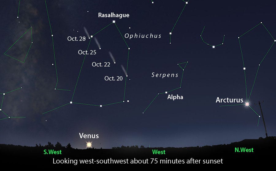 Late Oct. map C/2023 A3