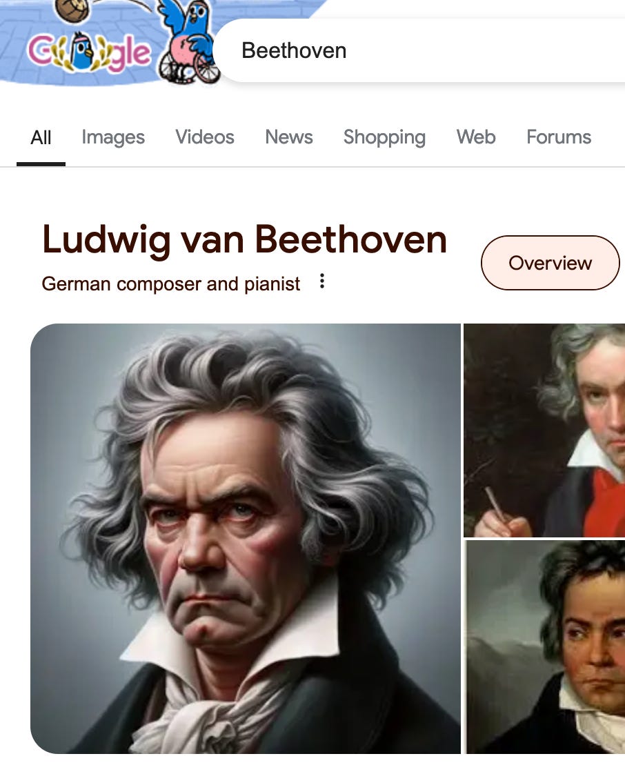 Google search results for Beethoven