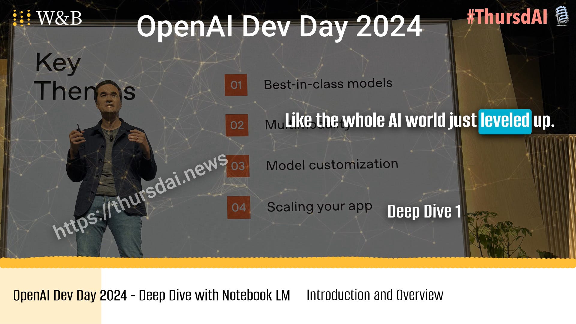OpenAI Dev Day 2024 keynote by Alex Volkov
