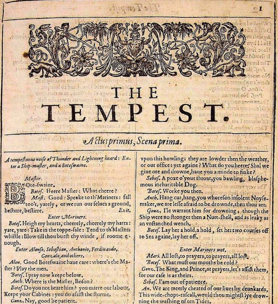 Page from Shakespeare's first folio