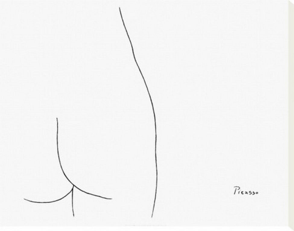 Picasso butt doodle