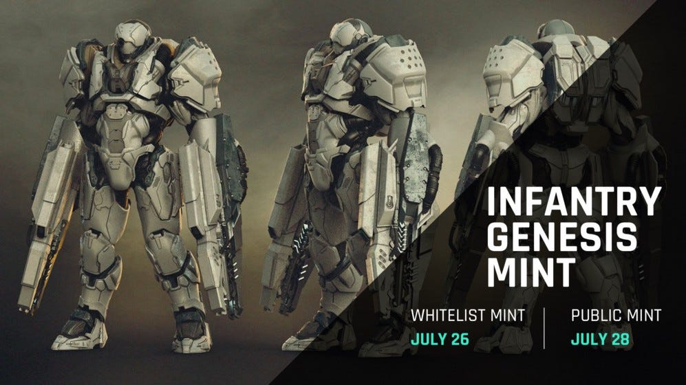 Mint MetalCore Infantry Genesis NFTs on July 26th